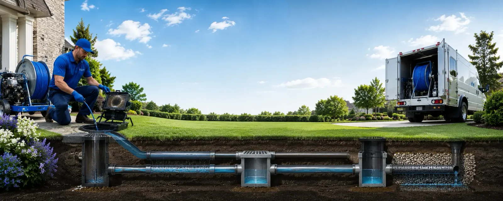 Outdoor drain cleaning information for La Moille, IL